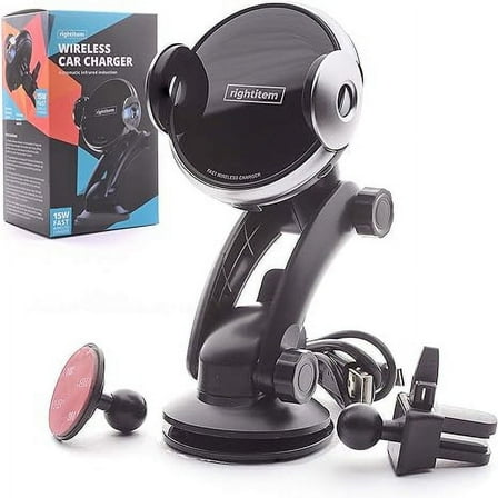 Wireless Car Charger, 15W Fast Charging Vent Charging Phone Holder Smart Sensor Cradle, Auto-Clamping Car Mount, Dashboard, for iPhone 14 13 12, Samsung S23/S22/S21,etc