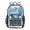 Blue Elephant, variant on Large Clear PVC Backpack Heavy Duty See Through Backpack for Adults Work Travel, Autumn Scarf Fox Printed 12L