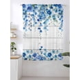 thumbnail image 2 of Sheer Curtains 72 Inches Long, Spring Blue Floral Semi Sheer Curtains Light Filtering Window Treatment, Farmhouse Weeping Floral Leaves Wood Privacy Voile Drapes for Living Room Bedroom 52x72 Inch, 2 of 7
