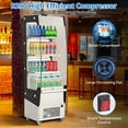 thumbnail image 3 of Garvee 7.8 Cu.Ft Open Air Upright Commercial Merchandiser Display Refrigerator Beverage Cooler with Wheels & LED Lighting, 3 of 7