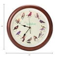 thumbnail image 4 of Mark Feldstein Audubon Singing Bird Wall Clock 13 Inch Premium Cherry, 4 of 4