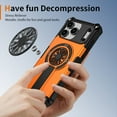 thumbnail image 5 of Dteck Case with Screen Protector for iPhone 17 Pro,Shockproof Rubber+PC Rugged Case Compatible with Mag Safe Ring Stand Cover for iPhone 17 Pro,Orange, 5 of 7