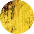 thumbnail image 1 of Ahgly Company Indoor Round Oriental Yellow Industrial Area Rugs, 7' Round, 1 of 4