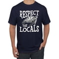 thumbnail image 2 of Wild Bobby Respect The Locals Save Our Oceans Turtle Animal Lover Men Graphic Tee, Navy, Large, 2 of 6