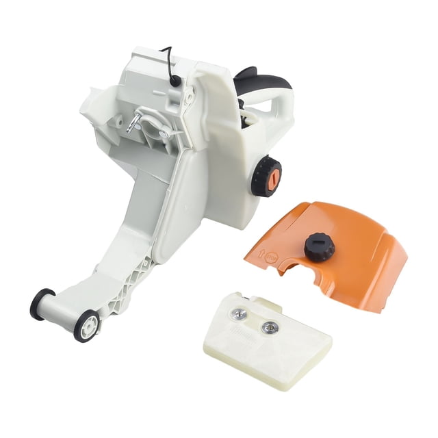 KDJ Rear Handle Air Filter Cover Assembly for 038 038AV MS380 Chainsaw Parts, Includes Oil Cap, Tube, Filter, and Cover, Plastic Construction, Durable Replacement Part
