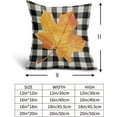 thumbnail image 5 of Fall Pillow Covers 18x18 Set of 2 Autumn Fallen Leaves Maple Leaf Print Black Buffalo Plaid Throw Pillows Thanksgiving Outdoor Decorative Outdoor Pillowcase Linen Square Cushion Cover for Couch Sofa, 5 of 6