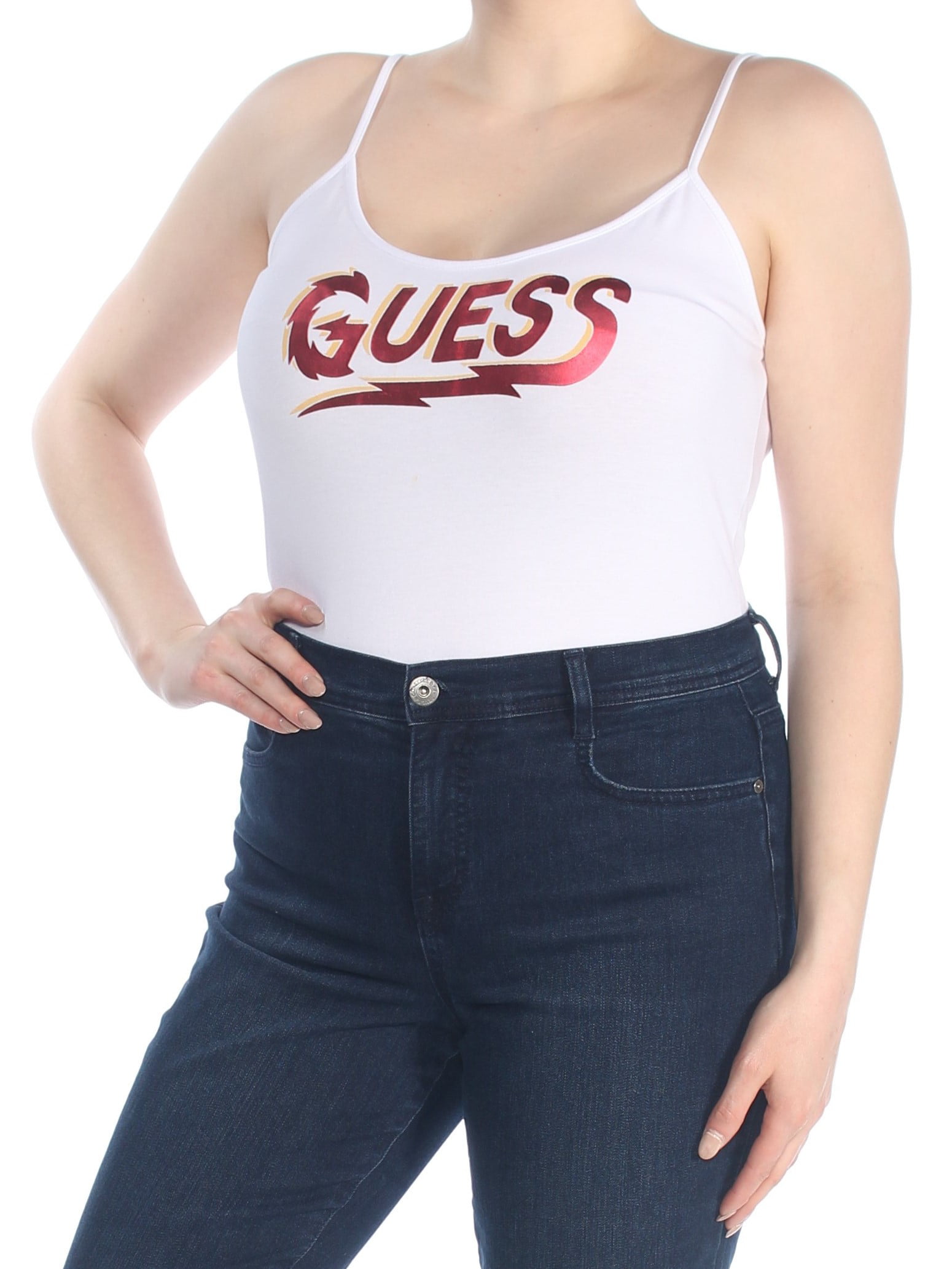 GUESS Womens Sleeveless Charged Bodysuit W82I69R49A2