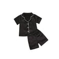 thumbnail image 3 of Toddler Baby Kids Satin Pajamas Set, Long Sleeve Button-Down Sleepwear PJs for Girls, 3 of 4