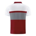 thumbnail image 4 of New summer arrivals YLSDY Striped Button Collared Shirts for Men Color Block Tee Short Sleeve Casual Button Collared Golf Tshirt Ourdoor Business Tops Red S, 4 of 7