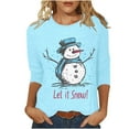 thumbnail image 2 of Qertyioot Chandail en Molleton de Noël pour Femmes, Manches Longues, Col Rond, Décontracté, 2 of 5