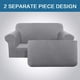 thumbnail image 4 of Funda para sofá de dos plazas H.VERSAILTEX, elástica, 2 piezas, Dove, 4 of 7