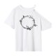 thumbnail image 2 of Camiseta para mujer con cuello redondo, camiseta clásica de manga corta para ir de compras y acampar L, 2 of 7