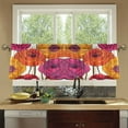 thumbnail image 4 of Yayeee Kitchen Curtains Set of 2 Light Filtering 57"x24" Over Sink Window Panels, Purple Hand Drawn Floral, 4 of 7