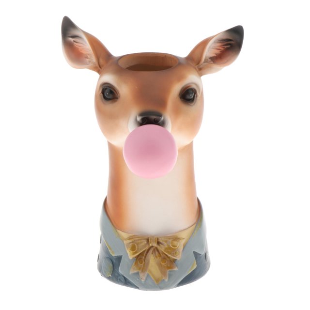 de animal, secas de resina, pequeña de bonsái, pequeña decoración, re Ciervo 2 Baoblaze florero de resina