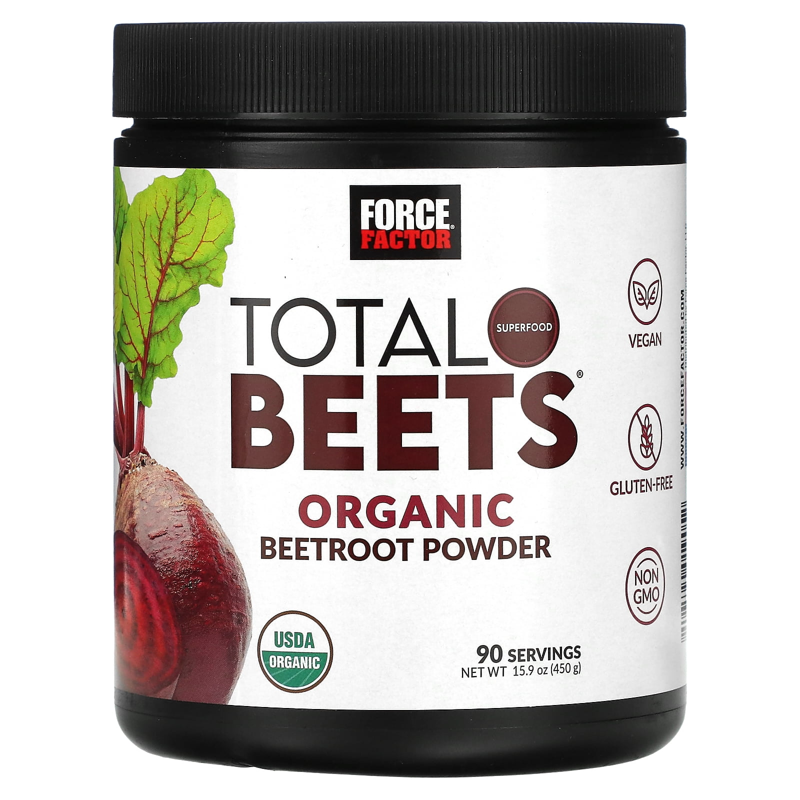 Total Beets, Organic Beetroot Powder, 15.9 oz (450 g), Force Factor