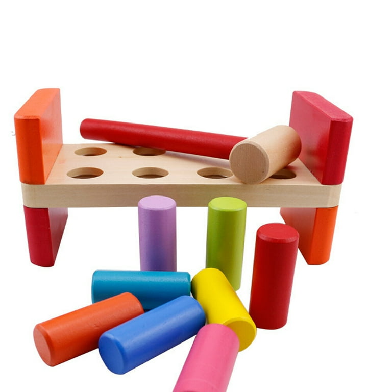 Educational Toy Wooden Hammer Pounding Bench for Baby Carpenter