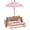 Pink, variant on Qaba Kids Picnic Table, Wooden Outdoor Table and Bench Set w/ Umbrella Pink