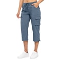 thumbnail image 6 of UDAUDU Capris Pants for Women Quick Dry Drawstring Cargo Capri Pants with Pockets Summer Cropped Outdoor Workout Travel Hiking Pants Royal Blue XL, 6 of 6
