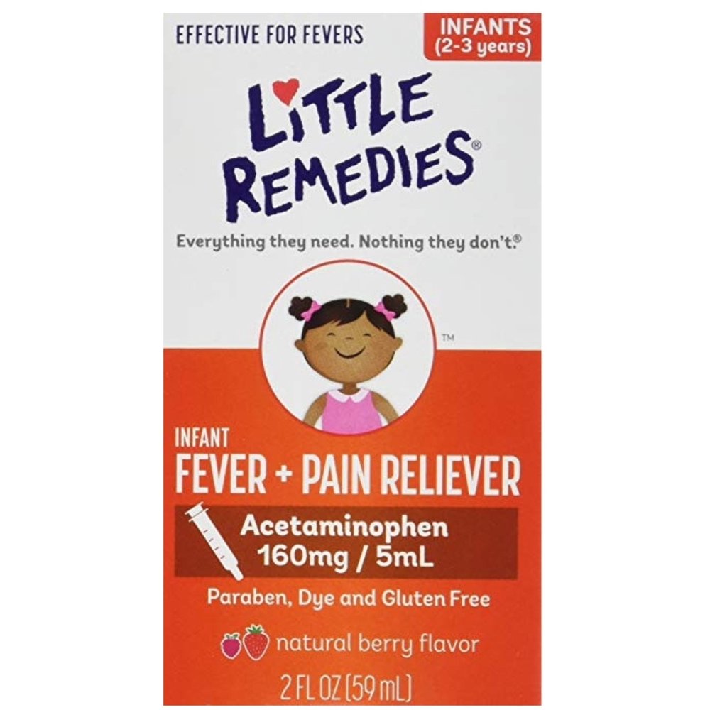 4 Pack Little Remedies Infant Fever/Pain Reliever, Natural Berry