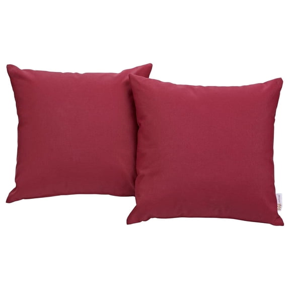 EEI-2001-RED Convene Two Piece Patio Pillow Set Outdoor Furniture, Red unspecified