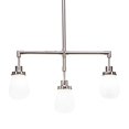 thumbnail image 1 of Toltec Lighting 1243-BN-470 Meridian 3 Light Bar Shown In Brushed Nickel Finish With 5 White Glass, 1 of 1