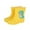 Yellow, variant on Little Girls Boots Rain Kids Footwear Cute Bunny Dinosaur Lightweight Soft Sole Rainy Season Shoes Size 7-8T