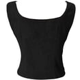 thumbnail image 3 of BELTNOV Women's Sleeveless Vintage Lace Up Vest Slim Fitted Shaping Tops Casual Daily Wear Stage Performance Fashion Outfits Black, 3 of 4