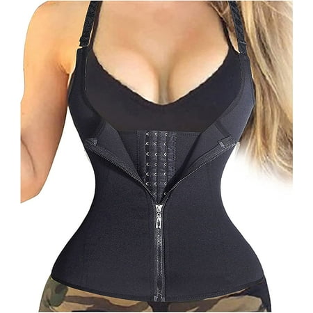 

Gotoly Waist Trainer Corset for Weight Loss Tummy Control Sport Workout Body Shaper Black(Black Medium)