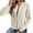 Beige, variant on UAMVSH Women's Long Sleeve Sweatshirt Jackets Casual Full Zipper Lightweight Coats Trendy Eyelet Vacation Work Outwear(X-Large,White)