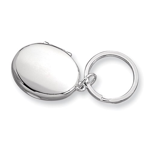 Nickel Plated Oval Locket Key Necklace Chain Size Ring
