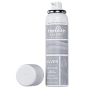 Herbishh Koloret Silver Temporary Hair Color Spray (69g), Washable Dye Mist for Dark Hair, Fast-Drying, Non-Sticky Green Spray for Women, Travel-Sized Root Touch Up Aerosol Mist
