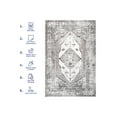 thumbnail image 5 of nuLOOM Gladys SpinClean Machine Washable Vintage Medallion Area Rug, 2' 6" x 8', Runner, Gladys Light Grey, 5 of 12