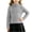 Gray, variant on Girls Ruffled Turtleneck Sweater Solid Color Soft Long Sleeve Ribbed Knit Pullover Top for Fall Winter (7-16 Years)