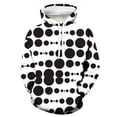 thumbnail image 3 of Sudadera con capucha con estampado geométrico 3D clásico para hombre y mujer, sudadera con capucha de manga larga con cordón, informal, holgada, para la calle, 3 of 5