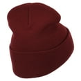 thumbnail image 4 of Sheriff Military Embroidered Long Cuff Beanie - Maroon OSFM, 4 of 5