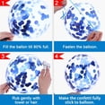 thumbnail image 3 of KIRIKOU Pack of 24 Pieces Confetti Balloons 12 Inch Latex Party Balloons for Party Decorations, Wedding, Engagement, Bridal, Birthday and Shower(Blue), 3 of 6