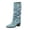 Blue, variant on Womens Knee High Boots,Knee High Boots for Women - Modern Tall Dress Boots with Clean Structured Upper,Pointed Toe Knee Boots,Chunky Block Heel and Slouchy Shaft Fashion Boots, Footwear for Winter