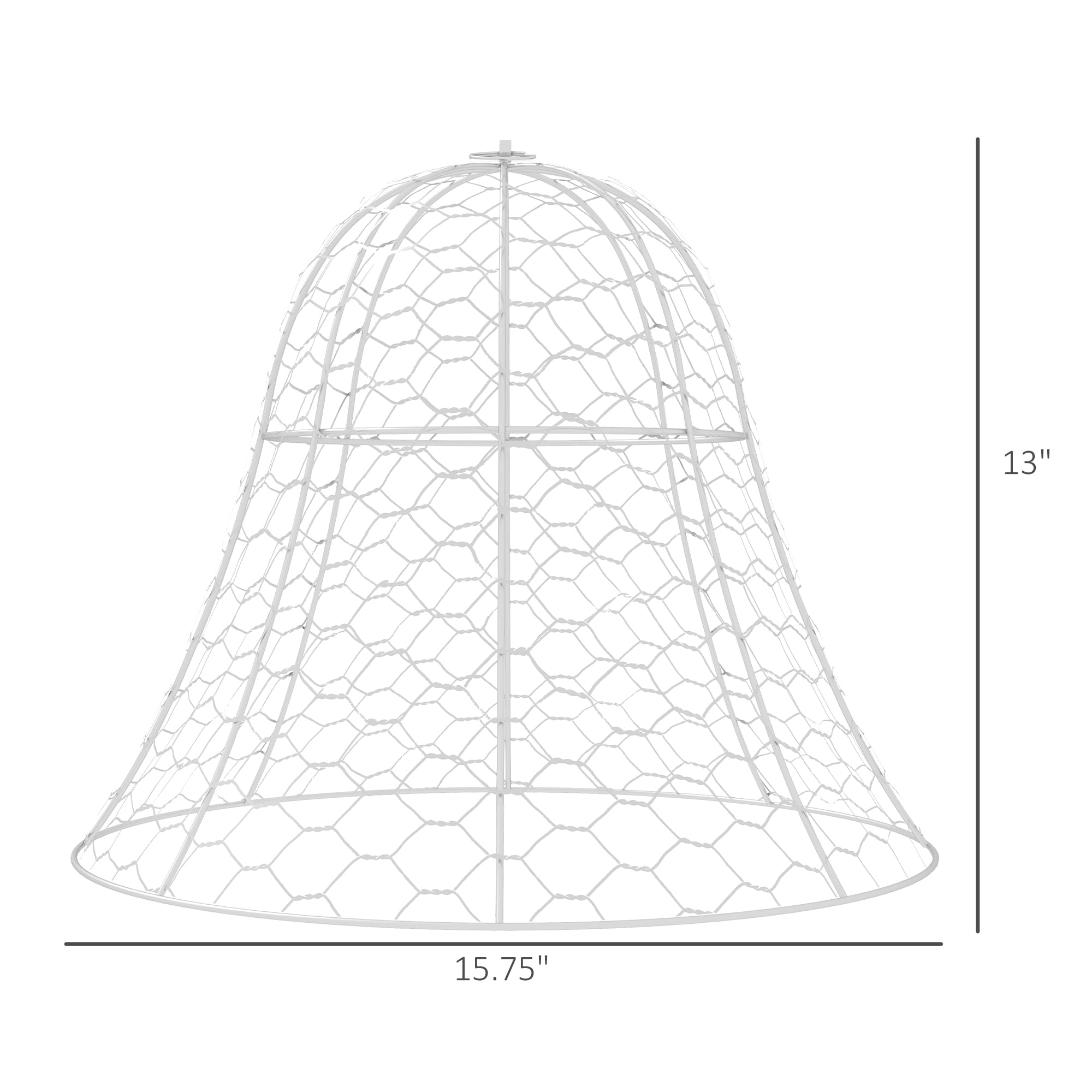 Outsunny 6 Pack Garden Chicken Wire Cloche, Animal Plant Protectors, White