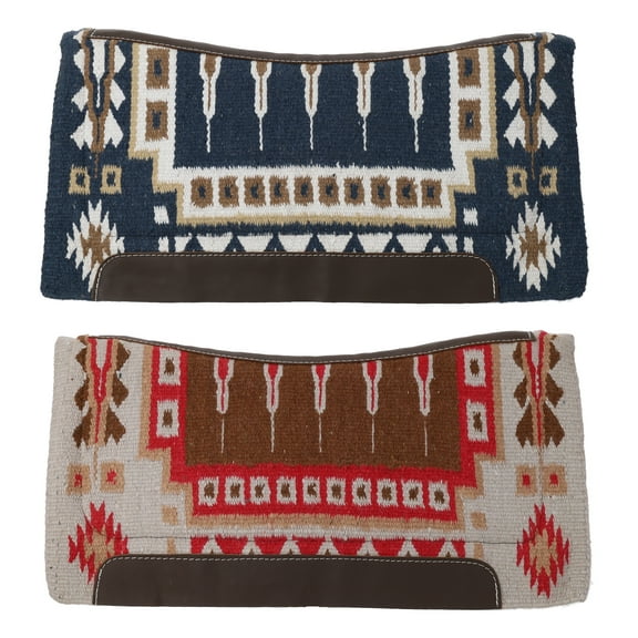 Showman 36" x 34" Sundown Wool Top Saddle Pad w/ Memory Felt Bottom (Navy)