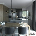 thumbnail image 3 of Hunter - Grove Isle 5-light Matte Black, Extra Large Chandelier, Dimmable, Modern Style, Pharmacy Shaped, for Bedrooms, Dining, Living Rooms - 19195, 3 of 8