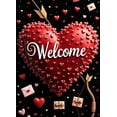 thumbnail image 4 of LUUFILx Welcome Floral Banner Roses Backdrop Party Background Venue Entrance Decoration Wall Hanging Event Decor Display Signs Celebration Pavillion, 4 of 8