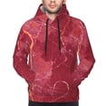 thumbnail image 4 of Hoodies for Men - Abstract White Red Gold Marble Texture Long Sleeve Comfrt Men'S Fashion Hoodies & Sweatshirts, Sweatshirts for Men Hoodies Pullover Clothing Clothes with Pouch, 4 of 7