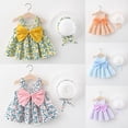 thumbnail image 2 of Bullpiano Little Girl Clothes Toddler Girls Dress Printed Sleeveless Dress Summer Holiday Dress, 2 of 8