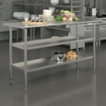 thumbnail image 2 of Flash Furniture Stainless Steel Worktable with 2 Undershleves, 2 of 9