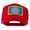 Red, variant on South Dakota State High Profile Patch Cap - White OSFM