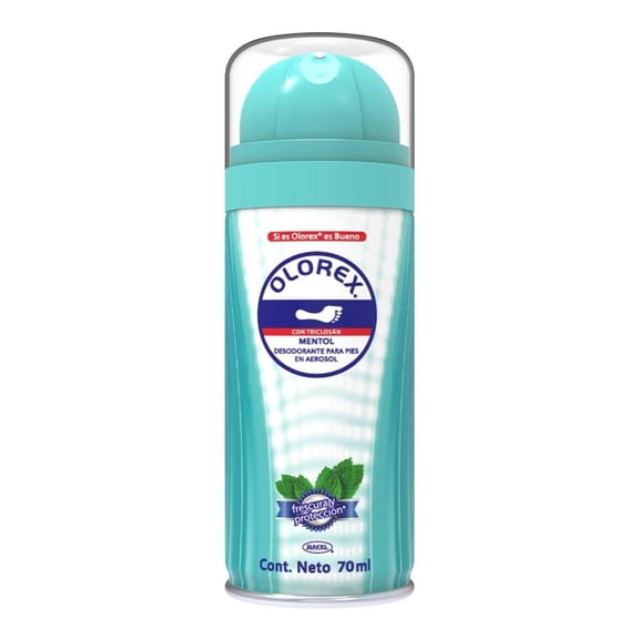 Desodorante para pies Olorex mentol con triclosán 70 ml