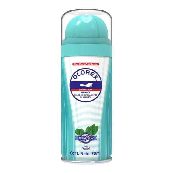 Desodorante para pies Olorex mentol con triclosán 70 ml