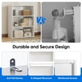 thumbnail image 4 of EDX 3 Tier Bookcase Storage, 40 Inch Large Tall Floor Standing Open Bookshelf for Home Office, Living Room, and Bedroom, White, 4 of 6
