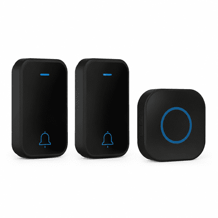 Wireless Doorbell with Long Operating Range, Smart Waterproof Door Chime Kit with 38 Melodies and Adjustable Volume, Portable Caregiver Pager and Alert System for Home and Office