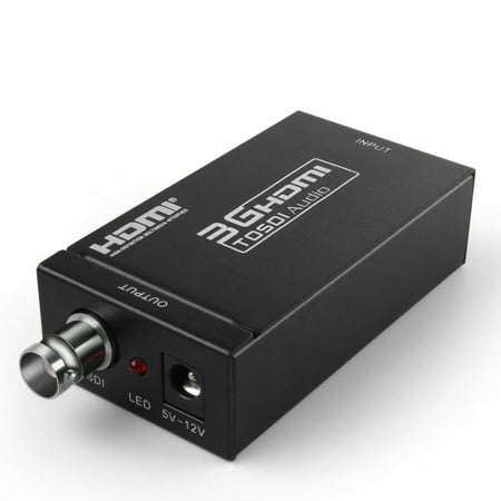 HDMI to SDI Converter Adapter – Supports Full HD 1080P @ 60 to HD-SDI SD-SDI 3G-SDI Video Scaler Box Adaptor with Embedded Audio for HDMI compatible TV Display Monitor HDMI to SDI Converter Adapter – Supports Full HD 1080P @ 60 to HD-SDI SD-SDI 3G-SDI Video Scaler Box Adaptor with Embedded Audio for HDMI compatible TV Display Monitor
